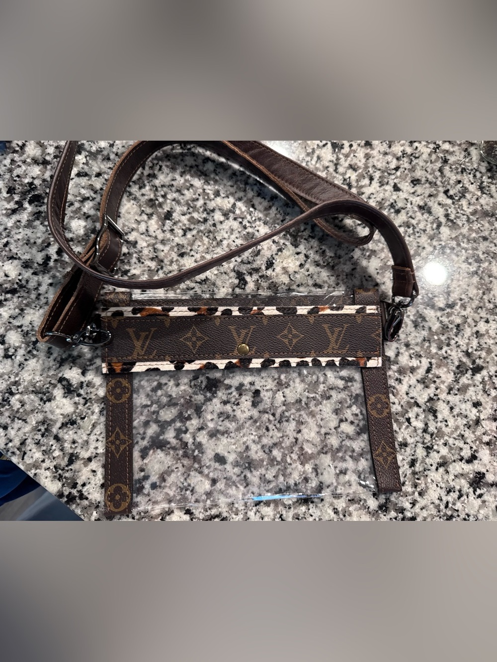 Festival season!  Super cute Clear Crossbody Bag in Brown